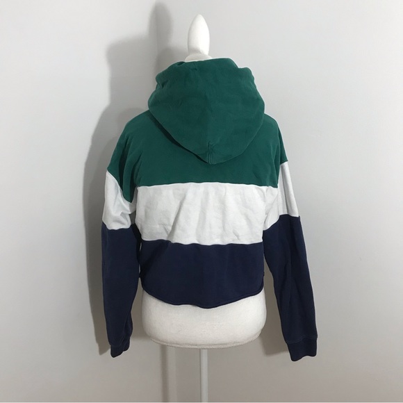 Levi’s Green and Blue Cropped Hooded Sweater - Picture 4 of 10